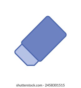 Blue Line Eraser Tool vector icon