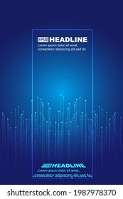 The blue line extends forward rising from the ray technology technical background.