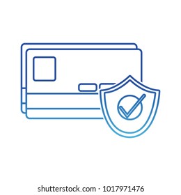 blue line finance credit card with secuity shield