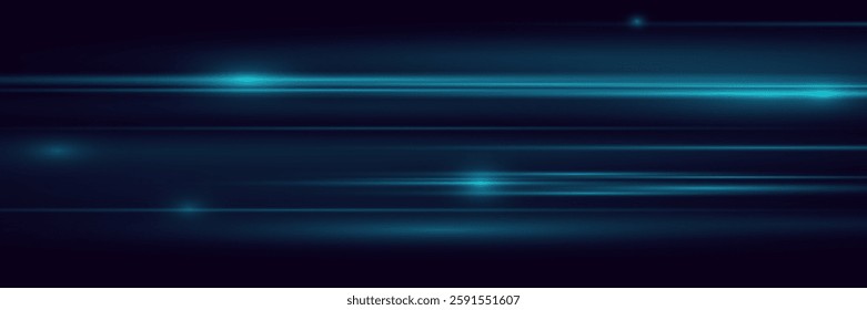 Blue line flash, laser beam effect.