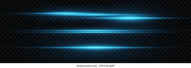 Blue line flash, laser beam effect.