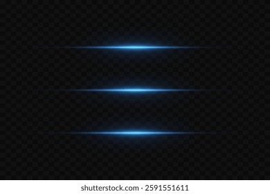 Blue line flash, laser beam effect.