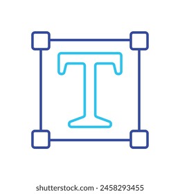 Icono de Vector de fuente de línea azul