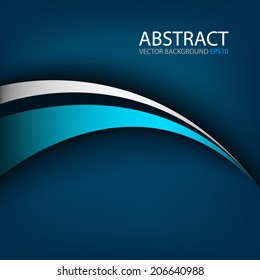 Blue line and grey line on blue background overlap layer paper for text and message modern website design