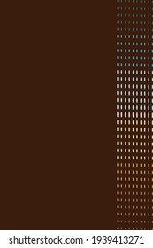 Blue Line Halftone Vector Brown Background. Purple Circle Dynamic Illustration. Artistic Element Texture. Gradient Round Cool Design.