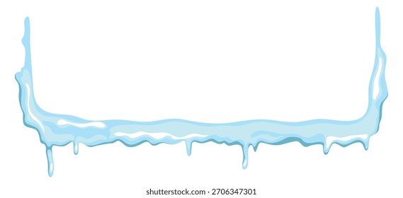Una línea azul con hielo