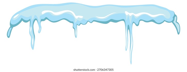 Una línea azul de hielo con un fondo blanco