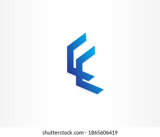 Logo-Design der blauen Linie