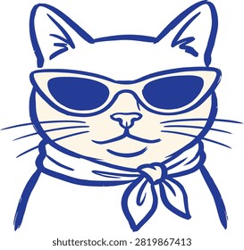 A blue line illustration
