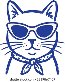 A blue line illustration
