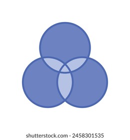 Blue Line Intersect vector icon