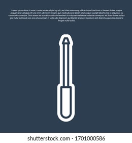 Icono de nido de la línea azul aislado en fondo azul. Ilustración vectorial