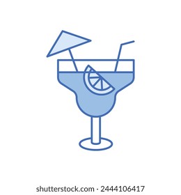 Blue Line Lime Juice vector icon