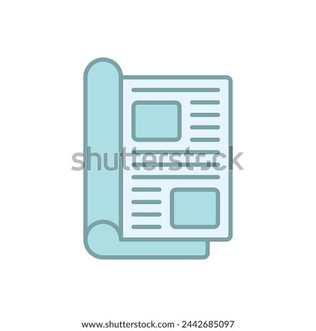 Blue Line Magazine Call vector icon