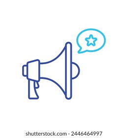 Icono de Vector de marketing Blue Line