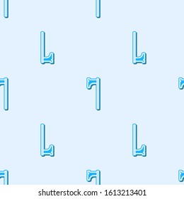 Blue line Medieval axe icon isolated seamless pattern on grey background. Battle axe, executioner axe. Medieval weapon.  Vector Illustration