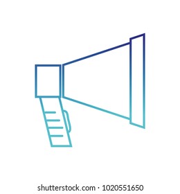 blue line megaphone object to speaker audio communication