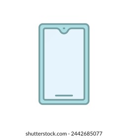 Blue Line Mobile Phone Call vector icon