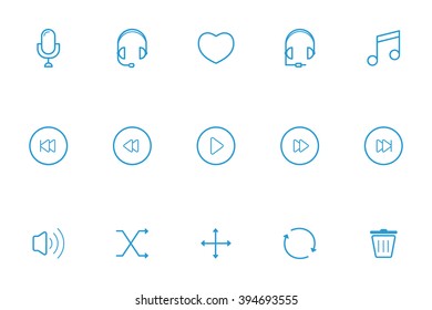 blue line music icons