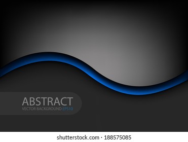 Blue Line On Black Background Vector Stock Vector (Royalty Free ...