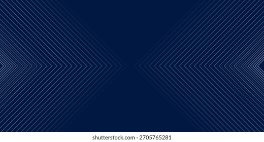 Blue line oval background with glowing arrow lines. Simple shiny blue geometric lines design. Illustrations