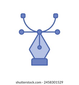 Blue Line Pen Tool Vektorgrafik Symbol