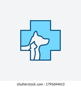 blue line Pet-Vet icon, simple element from Pet-vet set, for web and mobile