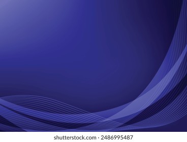 Blue line presentation wave decoration background. vector illustration.