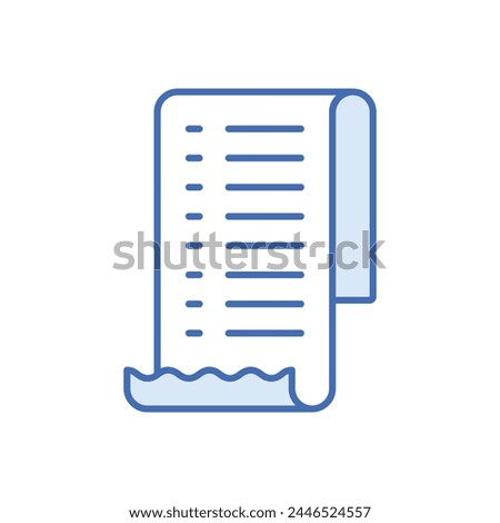 Blue Line Receipt vector icon