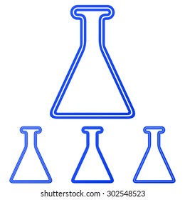 Blue line research logo design set