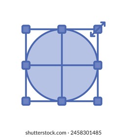 Blue Line Resize vector icon