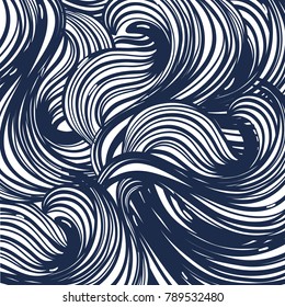 blue line shape wave abstract pattern background