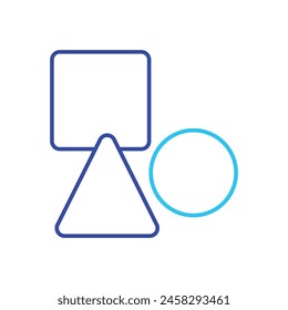 Blue Line Shapes vector icon