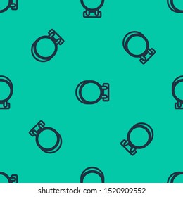 Blue line Signboard hanging icon isolated seamless pattern on green background. Suitable for advertisements bar, cafe, pub, restaurant.  Vector Illustration