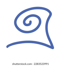 espirales de línea azul, bueno para recursos de diseño gráfico