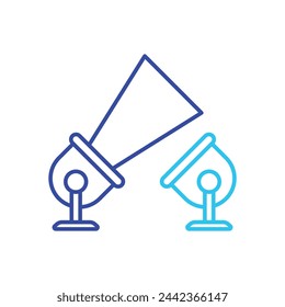 Blue Line Spotlight vector icon
