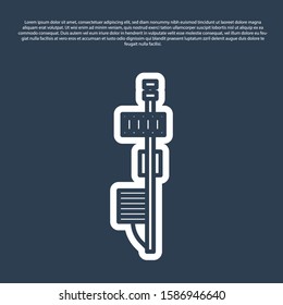 Blue line Standalone sensor icon isolated on blue background.  Vector Illustration