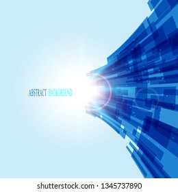 Blue line technology abstract background digital hitech concept vector.