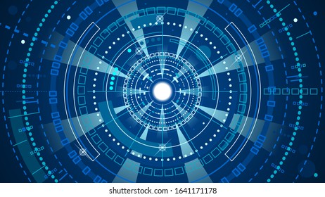 Blue Line Technology Vector Background