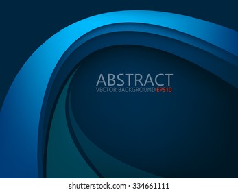 Blue line vector background business template with black space for text and message design