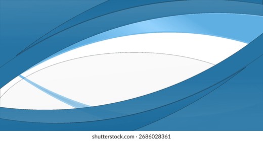 Capa de papel de la curva del fondo del Vector de la línea azul con el espacio blanco para el Vector elegante del diseño del fondo del texto y del mensaje.