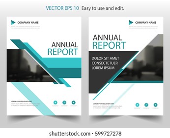 Blue Brochure Layout Design Template Annual Stock Vector (Royalty Free ...