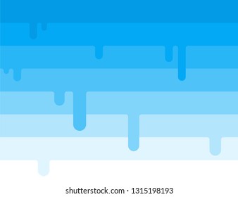 Blue line vector with dripping ice cream concept abstract background illustration.