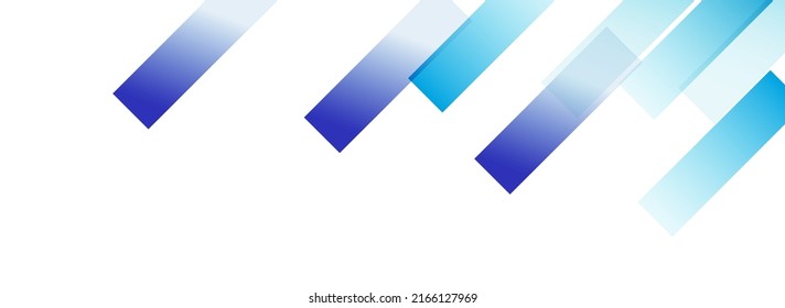 Blue Line Vector Panoramic White Background. Color Graphic Shape Layout. Diagonal Stripe Presentation. Minimal Card.