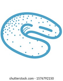 Blue line vector winter christmas sweet dotted