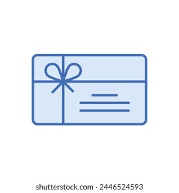 Blue Line Voucher vector icon