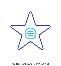 Blue Line Walk Of Fame vector icon