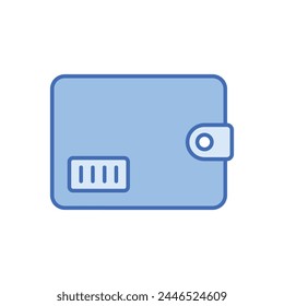 Icono de Vector de billetera Blue Line
