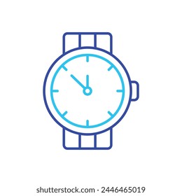 Icono de Vector Blue Line Watch