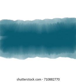 Blue line watercolor vector background illustration 